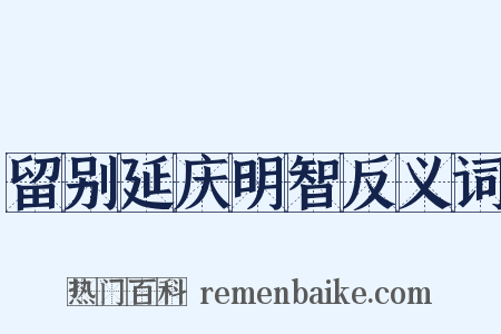 留别延庆明智反义词是什么意思的图片